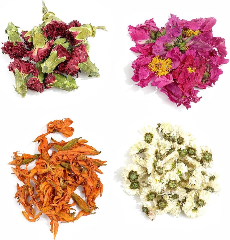 Orangift Natural Dried Fruit and Flower Kit for DIY Crafts - 25 Bags, Ideal for Soap Making, Candle Making, Resin Jewelry, Bath Bombs, and Nail Art - Includes Rose Petals, Rosebuds, Lilium, Jasmine, and More - Image 4